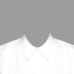 白色衬衫衣领特写