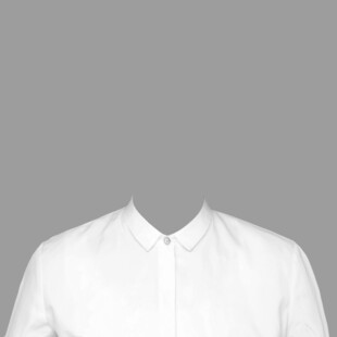 白色简约男士衬衫展示