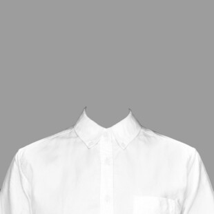 白色简约男士衬衫展示