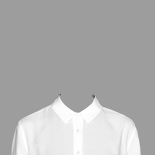 白色立领衬衫展示图
