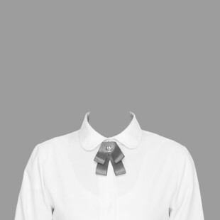 白色衬衫配蝴蝶结领结