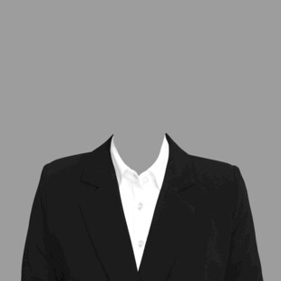 黑色西装搭配白色衬衫