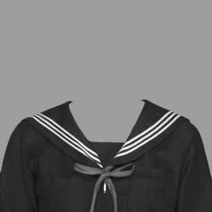 黑色水手领针织上衣