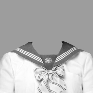 白色水手服衣领与领结