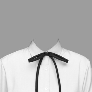 白色衬衫搭配黑色领结