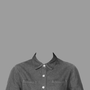 灰色翻领衬衫展示