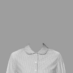 条纹娃娃领女士衬衫