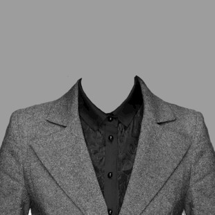 男士灰色西装上衣展示