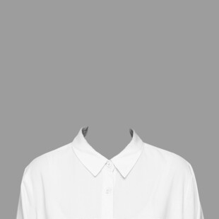 白色简约男士衬衫衣领