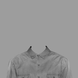 简约灰色衬衫展示