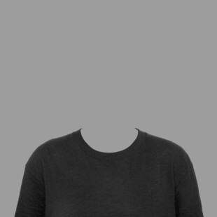 黑色简约圆领针织上衣