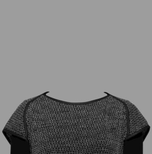 简约黑色短袖针织上衣