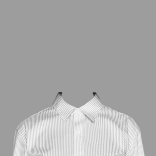 白色条纹衬衫挂于衣架