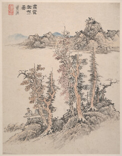 水墨山水林间景致