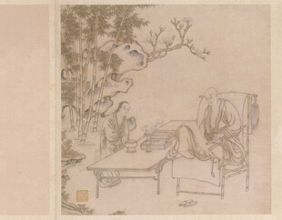 古代闲适生活场景图