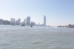 海滨城市天际线景观