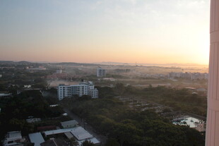 城市日出天际线景观