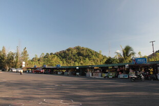 海边停车场及周边景致