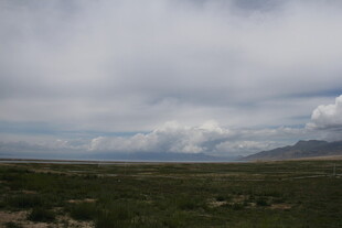 草原上的多云天空景观