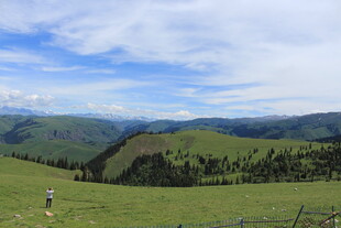山间绿野徒步美景