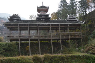 日本传统木质古建筑景观