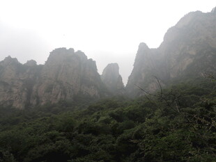 云雾缭绕的壮丽山峰