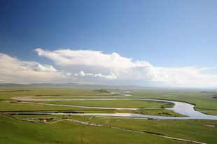 草原河流自然风光美景