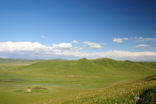 草原风光 蓝天白云下的美景