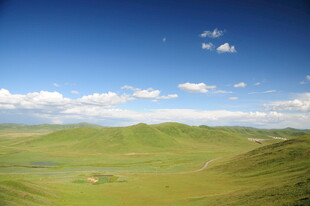 草原蓝天美景如画