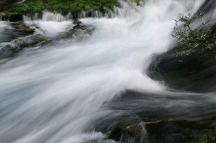 山间溪流潺潺流淌