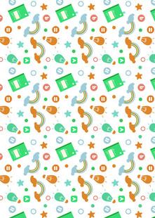 多彩金融元素无缝图案