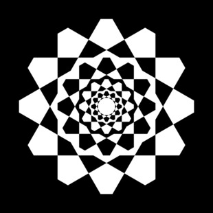 黑白几何对称图案