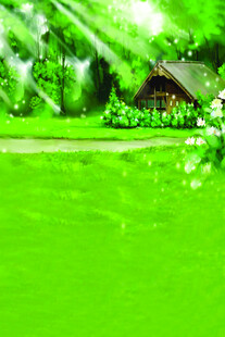 绿意盎然的田园小屋