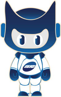 蓝色卡通机器人形象