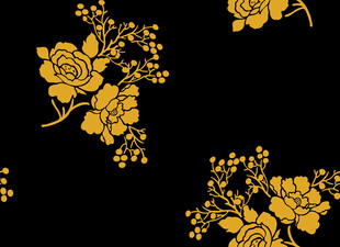 金色花卉图案
