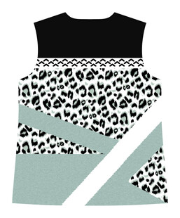 豹纹拼接时尚上衣设计图