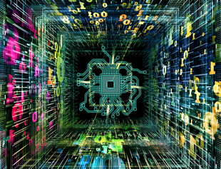 科技感病毒主题抽象画面