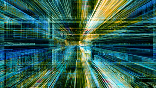 炫彩科技感光线放射画面