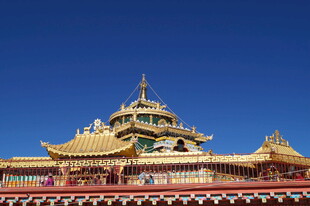 藏式金顶寺庙建筑