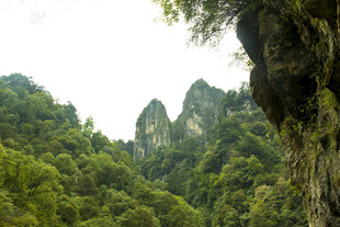 翠绿山峦间的秀丽景致
