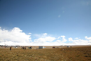 草原风光 蓝天白云下的景致