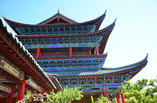 中式古建筑塔楼景观