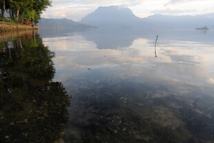 宁静湖景 山水相映成趣