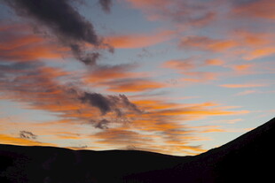 黄昏时分的绚丽天空