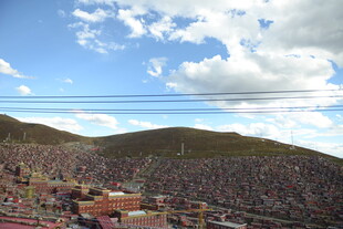 山坡上的密集建筑景观