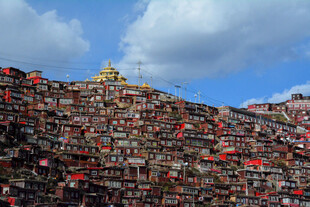 色达佛学院壮观僧舍景观