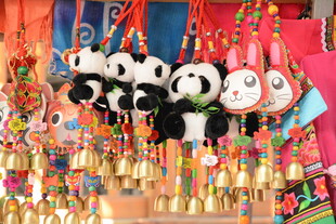 熊猫铃铛挂件 色彩缤纷