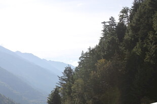 山林间的秀丽山脉景色