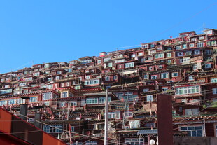 色达佛学院壮观建筑景观