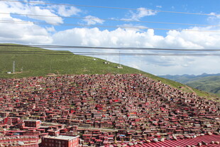 色达佛学院壮观僧舍景观